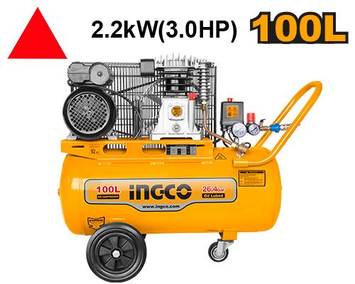 AC301008 - INGCO COMPRESSEUR 100L 220-240V~50HZ POWER: 2.2 KW AU MAROC [AC301008] — compresseur INGCO — Maroc —