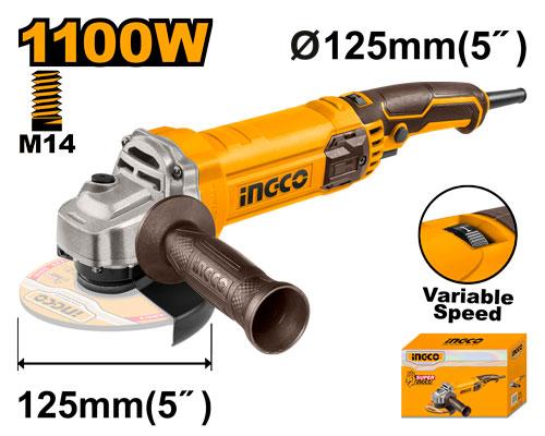 AG1100385 - INGCO MEULEUSE 125MM 1100W AVEC VARIATEUR AU MAROC [AG1100385] — meuleuse INGCO — Maroc —