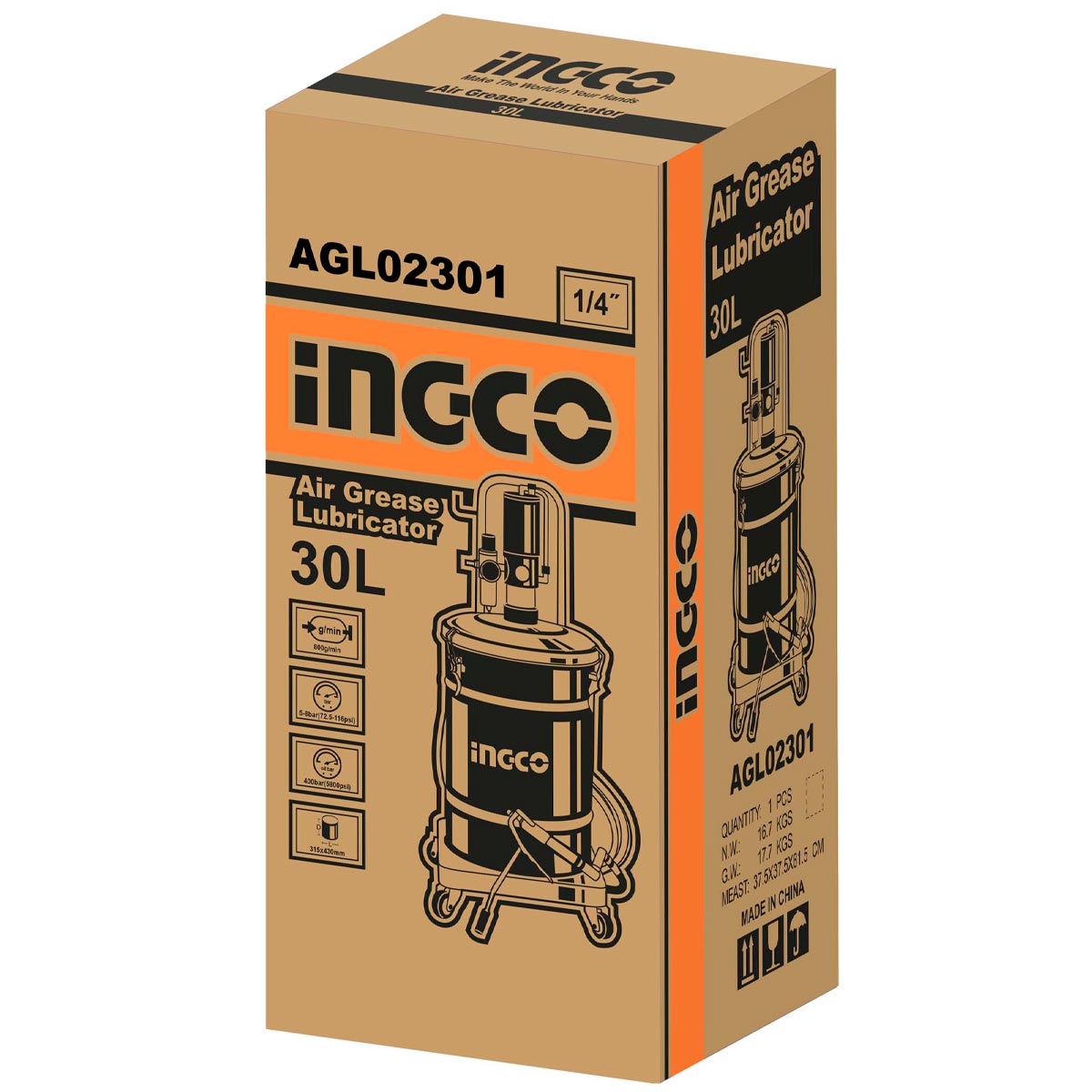 AGL02301 - INGCO GRAISSEUR A AIR COMPRIME 30L AU MAROC [AGL02301] — outil INGCO — Maroc — — vue 5
