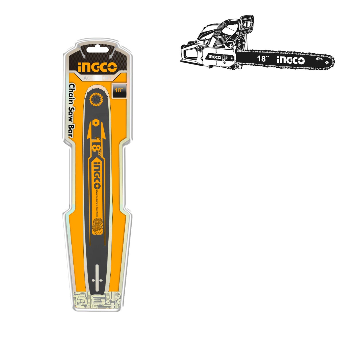 AGSB51801 - INGCO BARRE POUR TRONCONNEUSE A ESSENCE 18'' AU MAROC [AGSB51801] — outil INGCO — Maroc — — vue 2