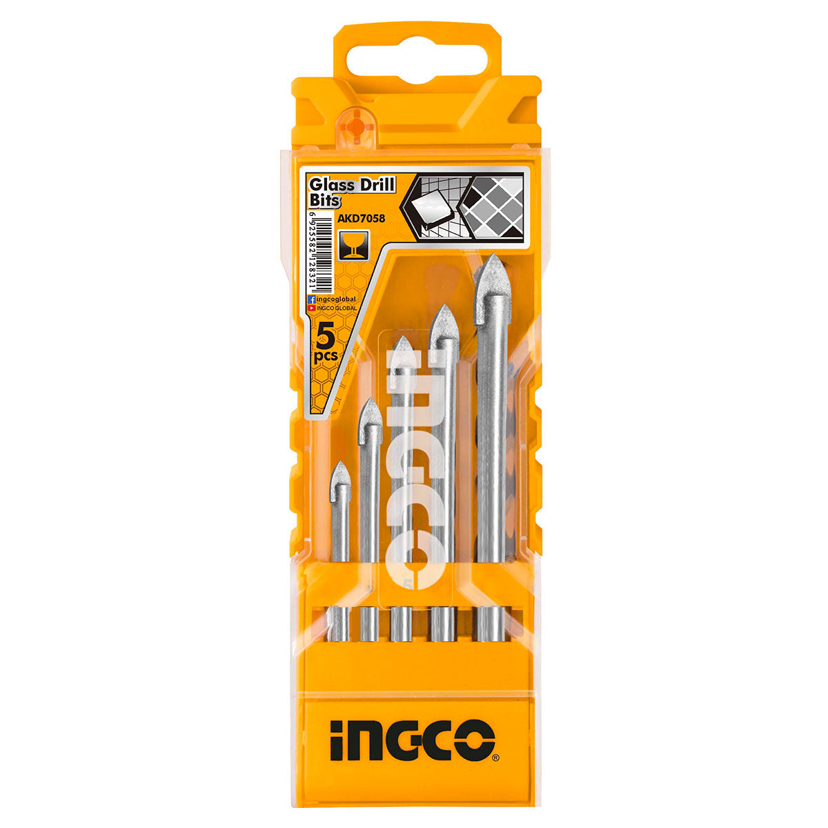 AKD7058 - INGCO JEU DE 5 FORETS A VERRE 4MM,5MM,6MM,8MM,10MM NR AU MAROC [AKD7058] — foret INGCO — Maroc — — vue 2