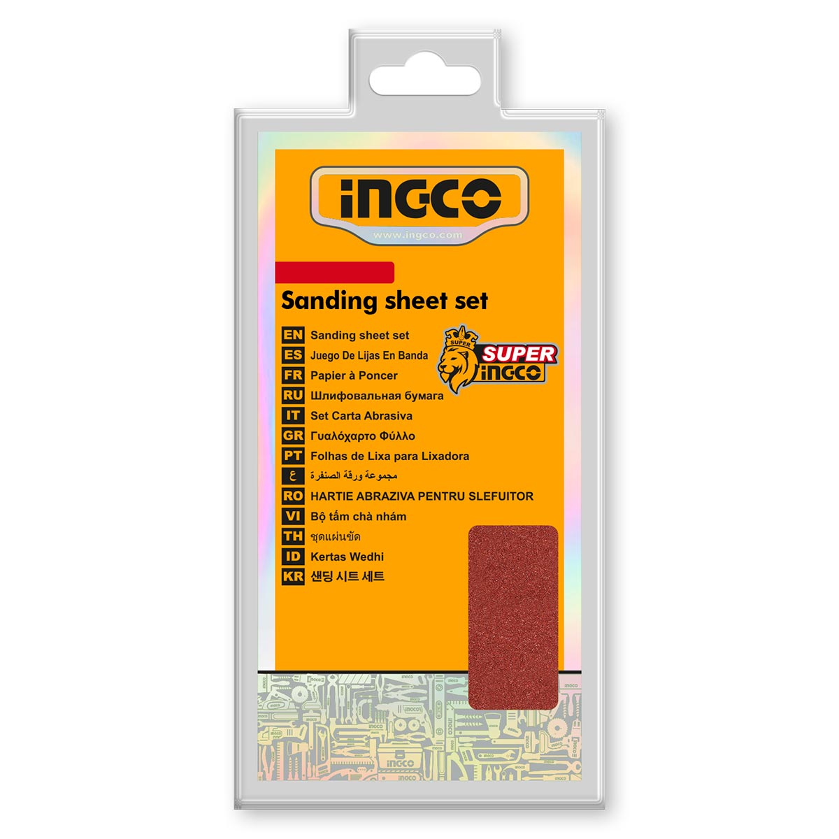 AKFS2401012 - INGCO JEU FEUILLES ABRASIVES PONCAGE 50PCS 90*231MM NR AU MAROC [AKFS2401012] — outil INGCO — Maroc — — vue 3