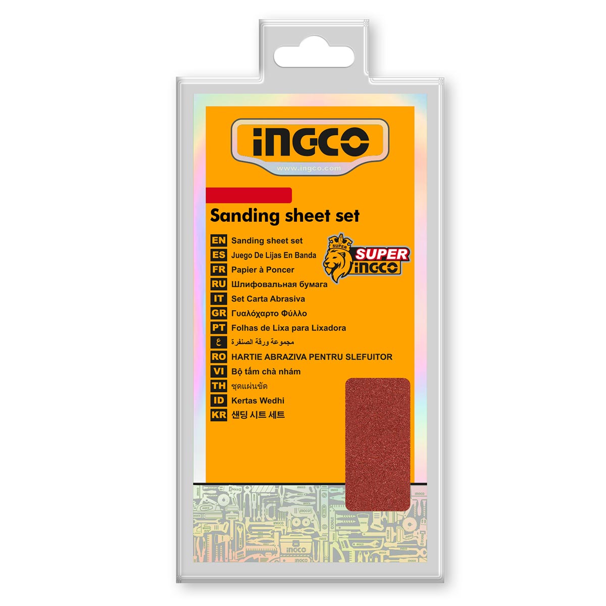 AKFS2641151 - INGCO JEU FEUILLES ABRASIVES PONCAGE 50PCS 264*115MM NR AU MAROC [AKFS2641151] — outil INGCO — Maroc — — vue 3