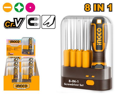 AKISD0901 - INGCO SET DE TOURNEVIS INTERCHANGEABLES 9 PCS AU MAROC [AKISD0901] — tournevis INGCO — Maroc —