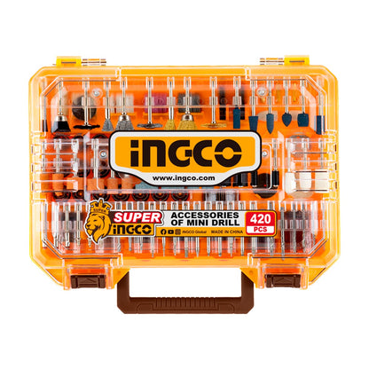AKMG4208 - INGCO BOITE 420PCS ACCESSOIRES POUR MINI PERCEUSE AU MAROC [AKMG4208] — perceuse visseuse INGCO — Maroc — — vue 2