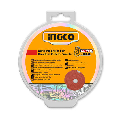 AKRS1250511 - INGCO JEU DES FEUILLES ABRASIVES PONCEUSE ORBITALE 50PCS 125MM AU MAROC [AKRS1250511] — ponceuse INGCO — Maroc — — vue 3