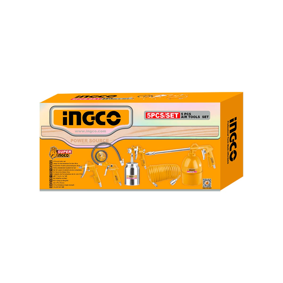 AKT0051 - INGCO SET PISTOLETS A PEINTURE 5PCS AU MAROC [AKT0051] — outil INGCO — Maroc — — vue 8
