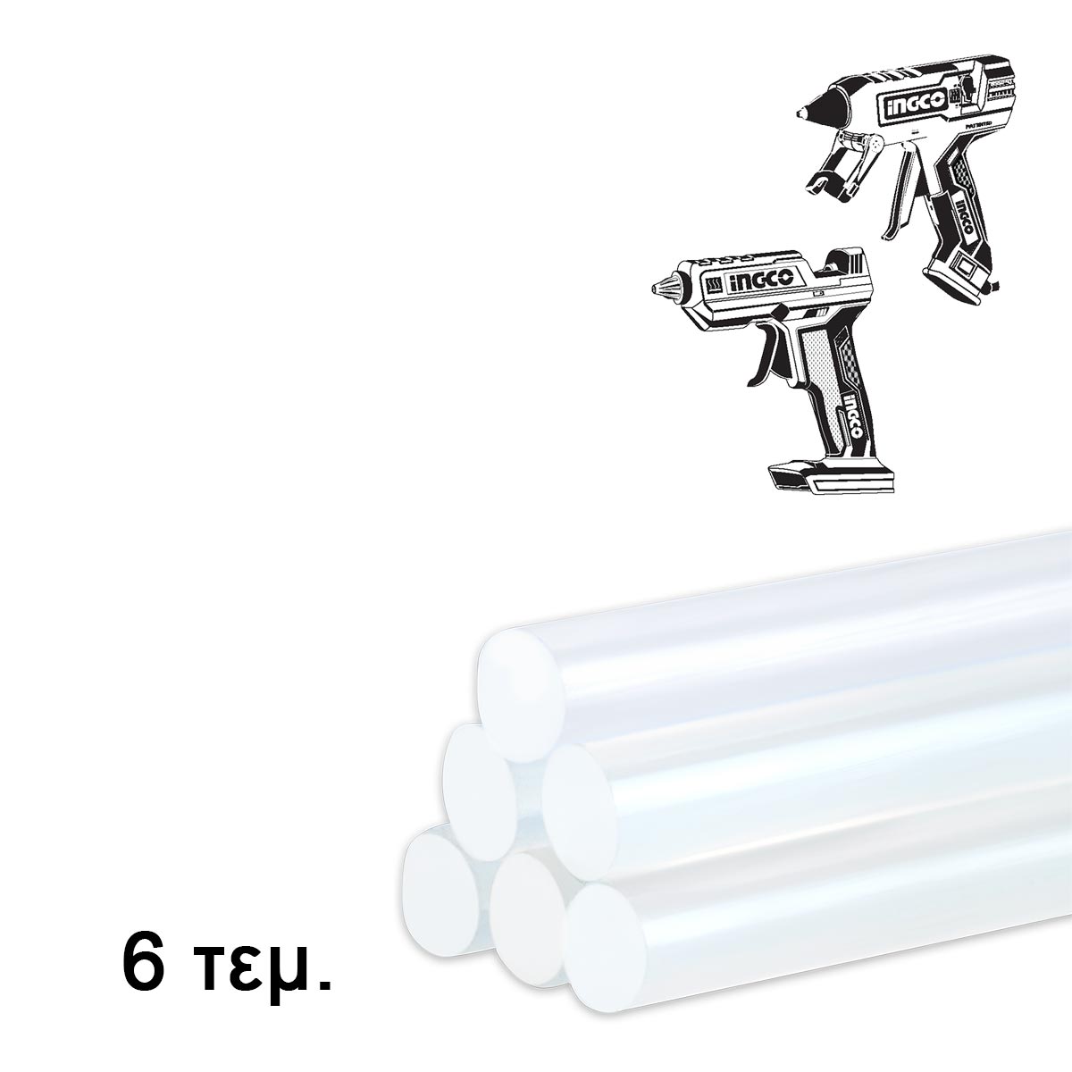 AKTGS2061 - INGCO PAQUET DE 6 BATONS DE COLLE AU MAROC [AKTGS2061] — outil INGCO — Maroc — — vue principale