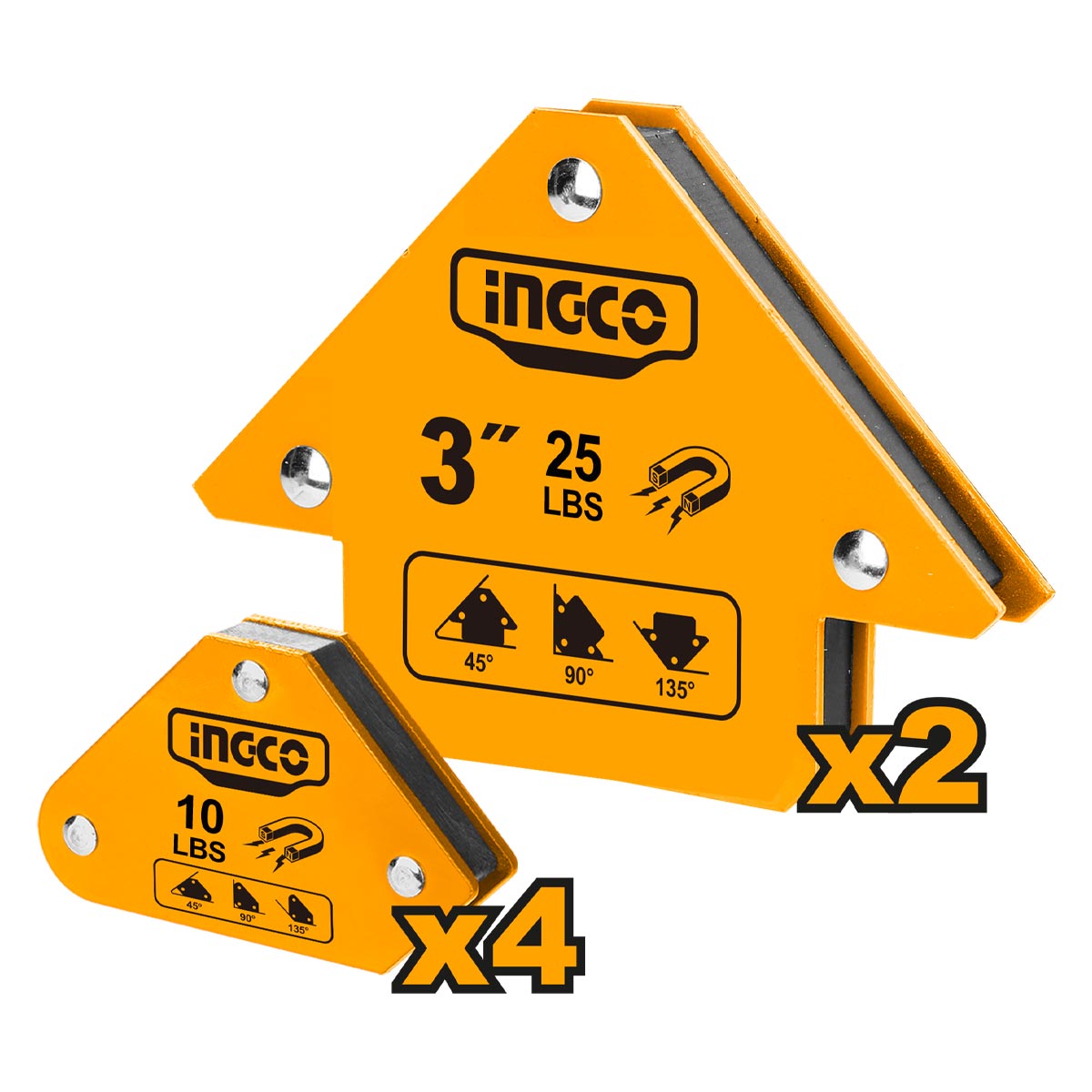 AMWH6001 - INGCO JEU SUPPORTS DE SOUDAGE MAGNETIQUES 6 PIECES AU MAROC [AMWH6001] — outil INGCO — Maroc — — vue principale
