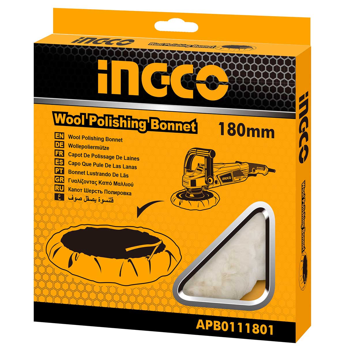 APB0111801 - INGCO BONET DE POLISSAGE DE LAINE 180MM AU MAROC [APB0111801] — outil INGCO — Maroc — — vue 2