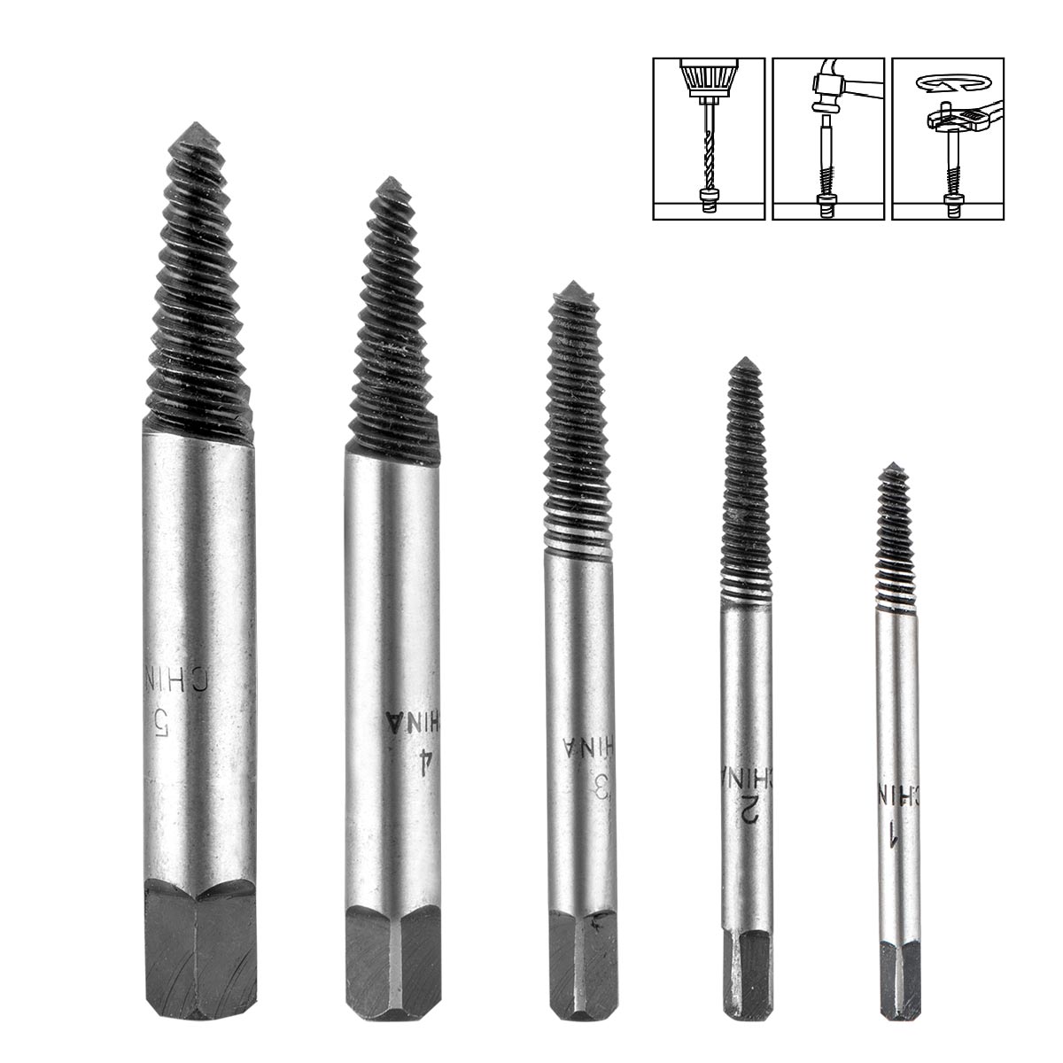 ASE008 - INGCO JEU 5 PCS EXTRACTEURS DE VIS AU MAROC [ASE008] — outil INGCO — Maroc — — vue 2
