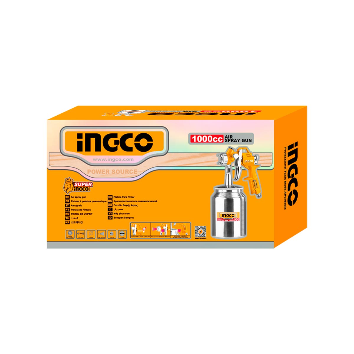 ASG3101 - INGCO SPRAY GUN 1,5MM 1000CC AU MAROC [ASG3101] — outil INGCO — Maroc — — vue 2