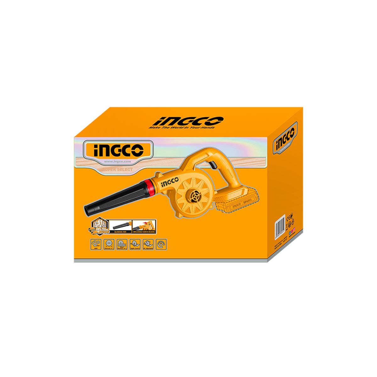 CABLI2078 - INGCO SOUFFLEUR 20V (SANS BATTERIE/CHARGEUR) SI AU MAROC [CABLI2078] — batterie INGCO — Maroc — — vue 2