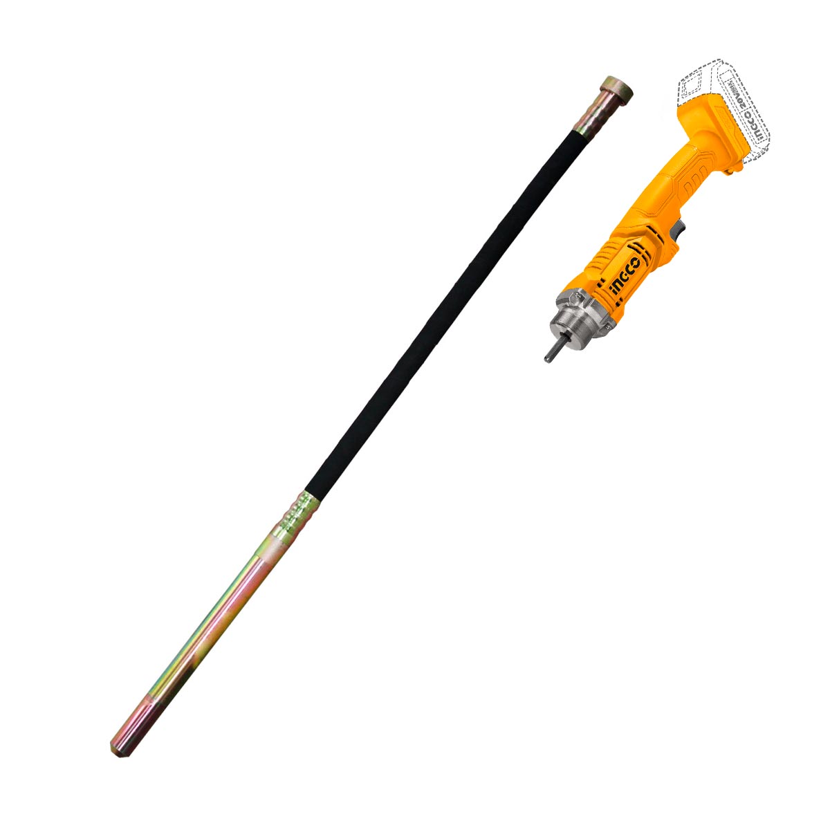 CCVLI2023011 - INGCO VIBREUR A BETON 20V + 1BATTERIE + 1AIGUILLE AU MAROC [CCVLI2023011] — batterie INGCO — Maroc — — vue 2