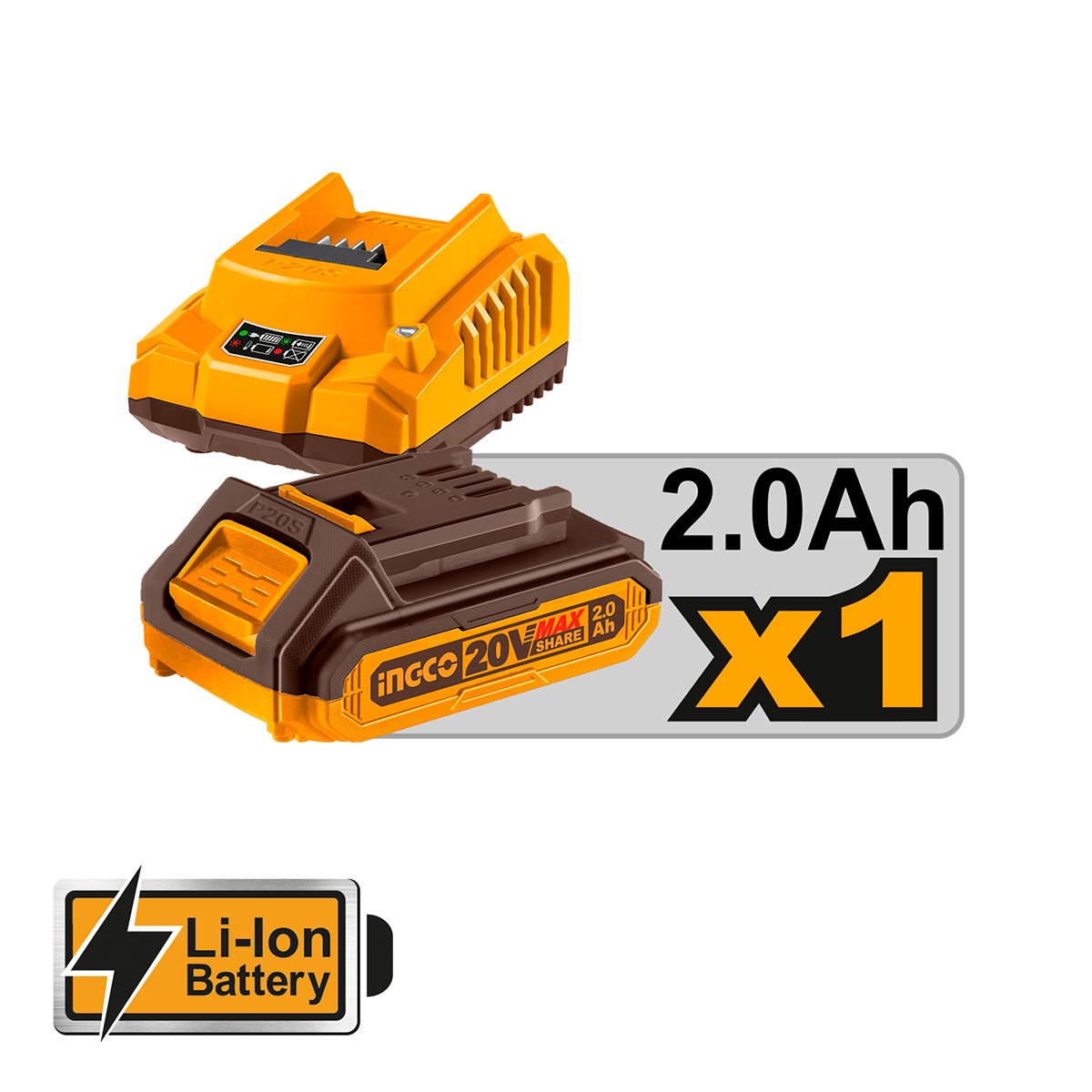CCVLI2023011 - INGCO VIBREUR A BETON 20V + 1BATTERIE + 1AIGUILLE AU MAROC [CCVLI2023011] — batterie INGCO — Maroc — — vue 6