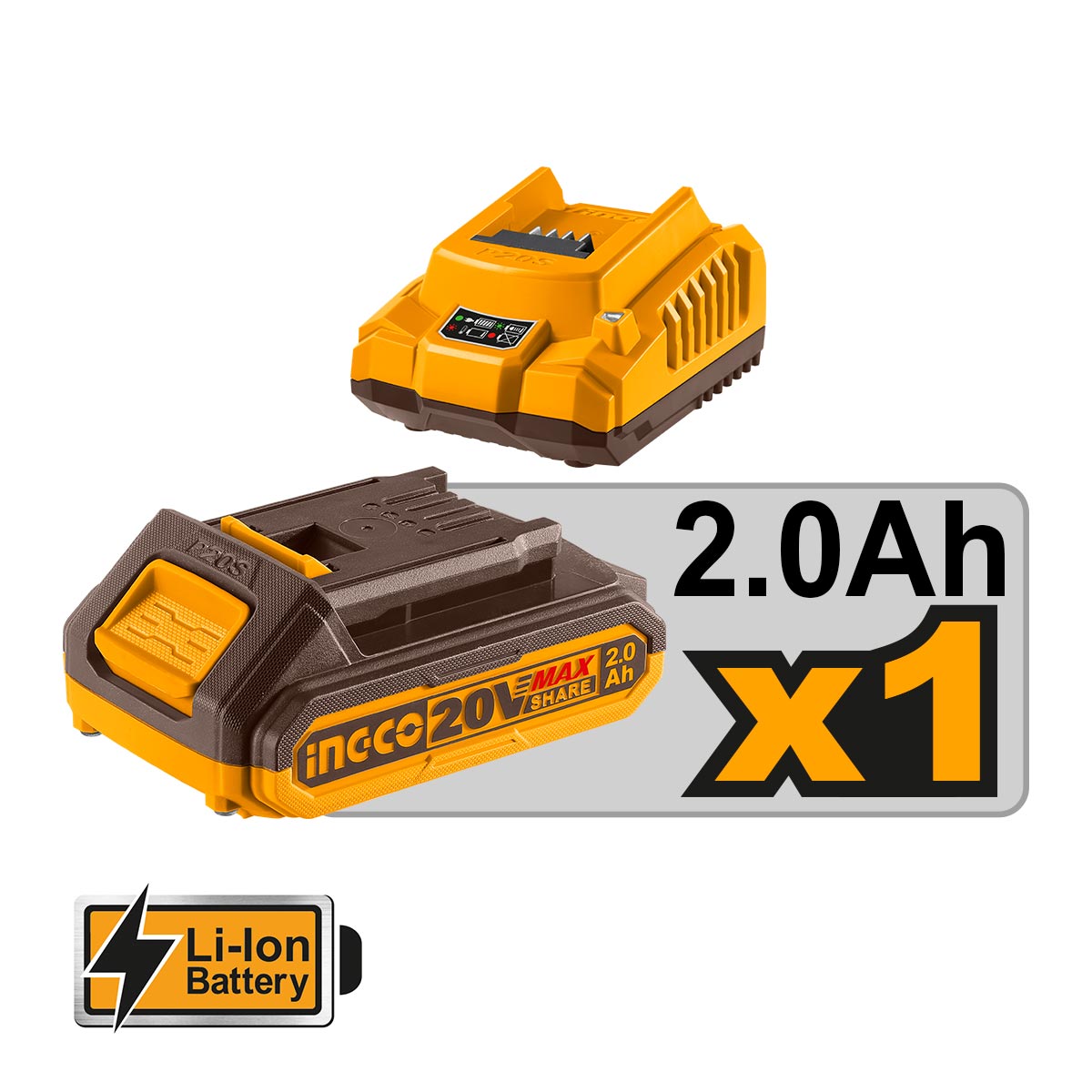 CDRLI2060152 - INGCO CLE A CLIQUET A BATTERIE 20V, 65 NM, 3/8 [CDRLI2060152] — batterie INGCO — Maroc — — vue 3