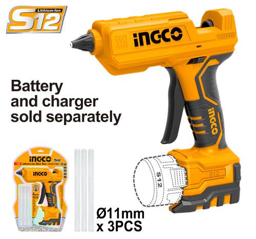 CGGLI1201 - INGCO PISTOLET A COLLE 12V BATTERIE CHARGEUR NON INCLUS AU MAROC [CGGLI1201] — batterie INGCO — Maroc —