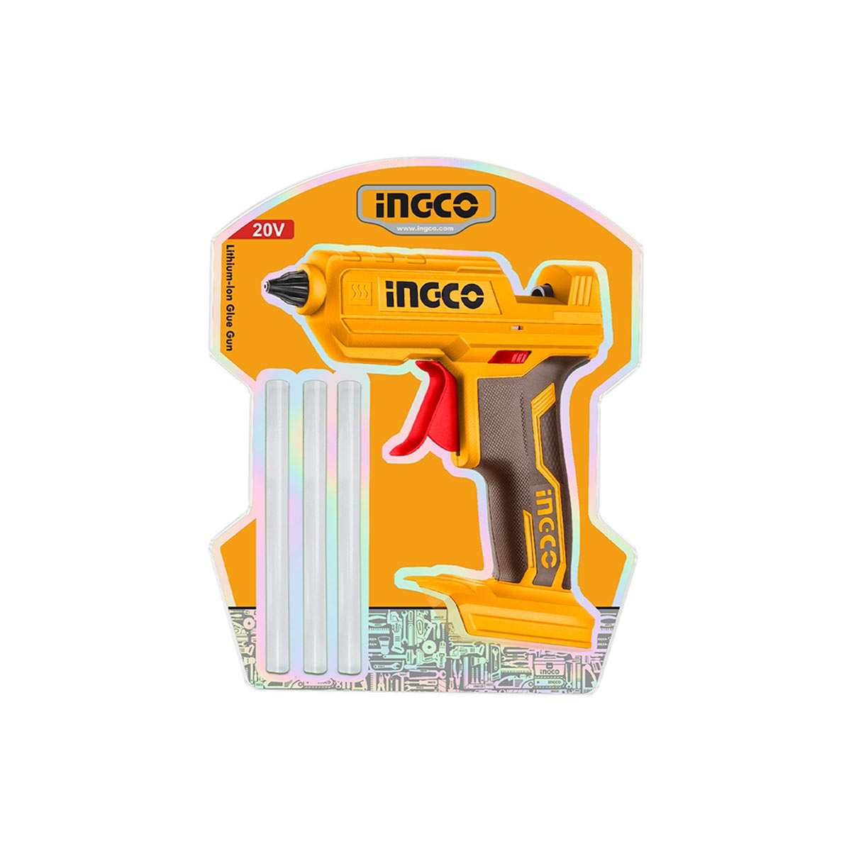 CGGLI2001 - INGCO PISTOLET A COLLE 20V (SS BATTERIE/SS CHARGEUR)+3 B AU MAROC [CGGLI2001] — batterie INGCO — Maroc — — vue 2