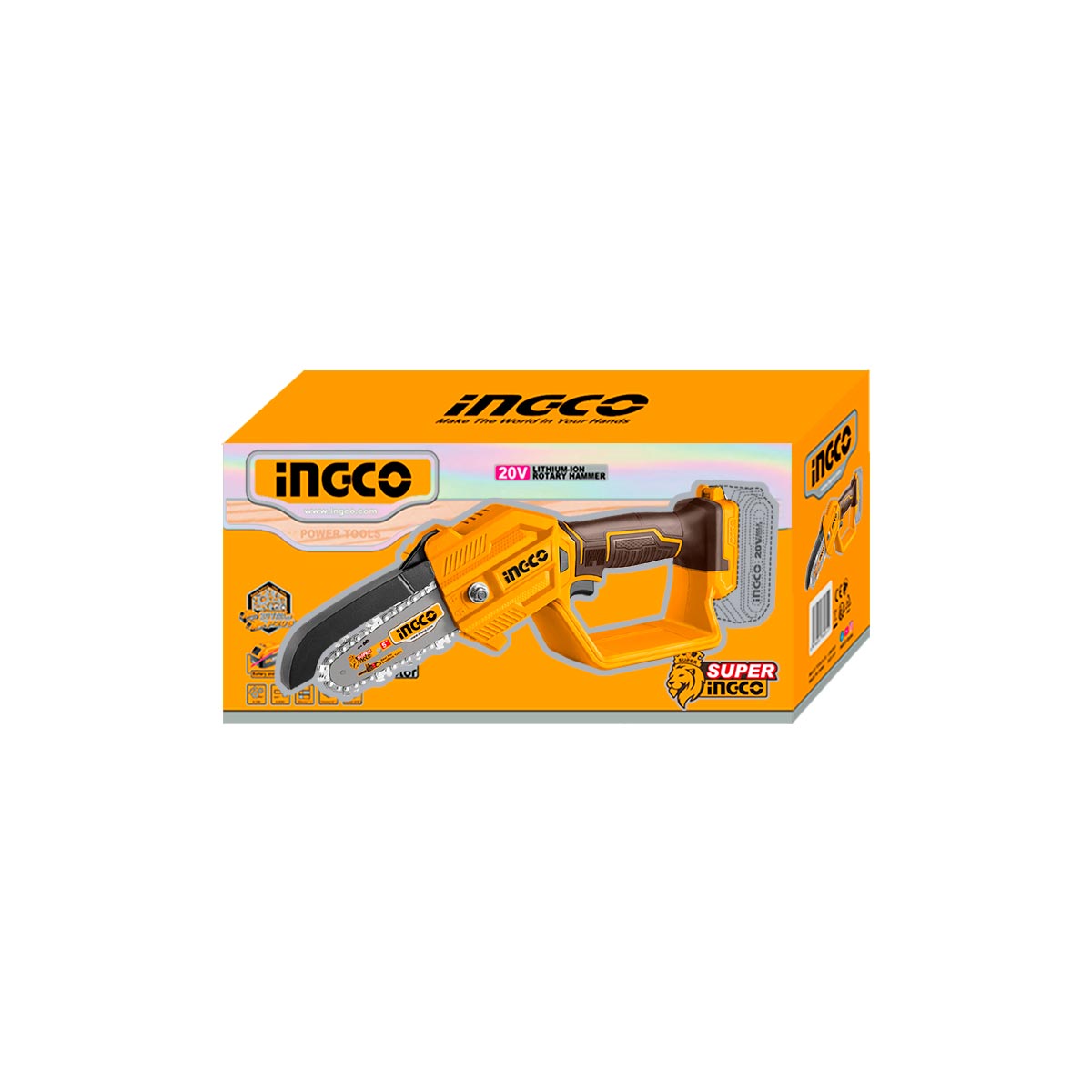 CGSLI2058 - INGCO SCIE ELAGEUSE A BATTERIE 20V 13CM SANS CHARGEUR SANS BATTERIE INGCO AU MAROC [CGSLI2058] — scie INGCO — Maroc — — vue 2