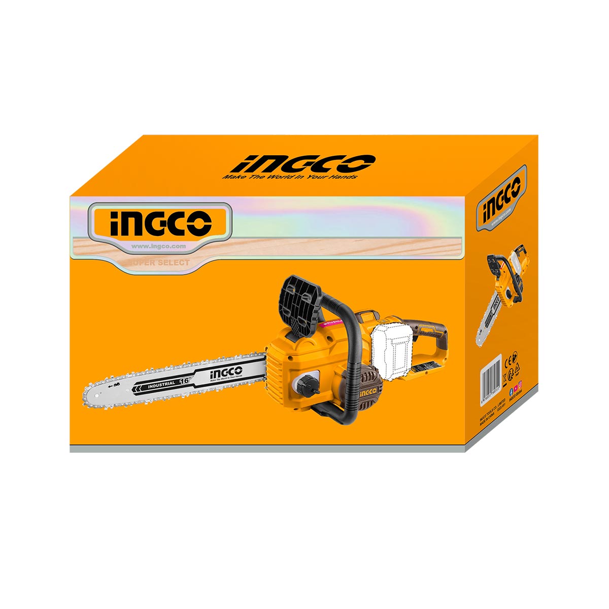 CGSLI401682 - INGCO TRONÇONNEUSE À CHAÎNE 20V 2BAT 4AH 16" 400MM AU MAROC [CGSLI401682] — outil INGCO — Maroc — — vue 3