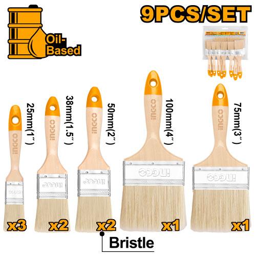 CHPTB0114091 - INGCO SET DE 9 PINCEAUX EN BOIS AU MAROC [CHPTB0114091] — outil INGCO — Maroc —