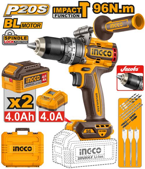 CIDLI209686 - INGCO VISSEUSE PERCEUSE 20V 96NM AU MAROC [CIDLI209686] — perceuse visseuse INGCO — Maroc —