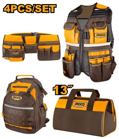 COS230908 - INGCO PACK SACS ET PORTE OUTILS 4PCS AU MAROC [COS230908] — outil INGCO — Maroc —