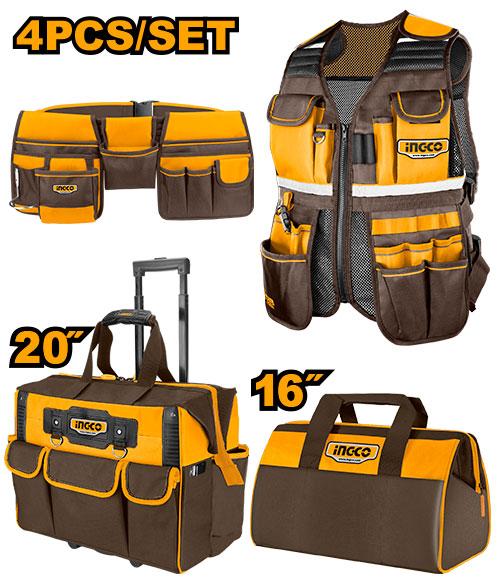 COS230910 - INGCO PACK GILET SAC AMOVIBLE ET PORTE OUTILS AU MAROC [COS230910] — outil INGCO — Maroc —