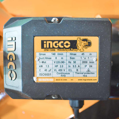 CPM15008 - INGCO POMPE CENTRIFUGE 1500W 2HP AU MAROC [CPM15008] — pompe INGCO — Maroc — — vue 4