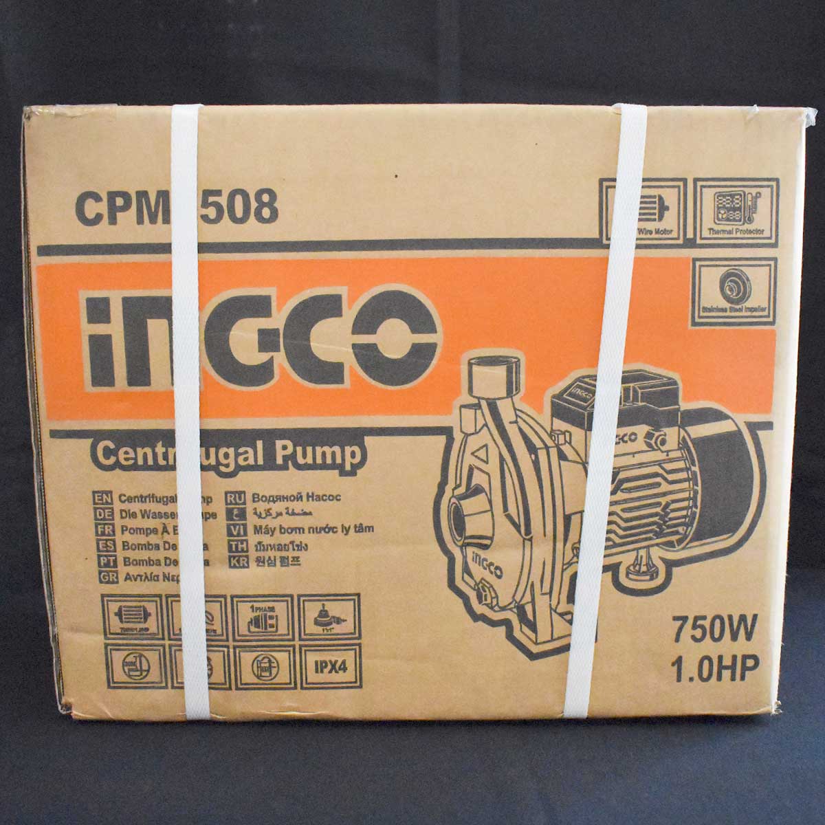 CPM7508 - INGCO POMPE CENTRIFUGE 1 HP EAU PROPRE CPM7508 H:30 AU MAROC [CPM7508] — pompe INGCO — Maroc — — vue 5