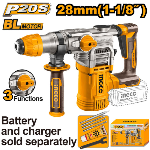 CRHLI20288 - INGCO MARTEAU PERFORATEUR SDS PLUS 20V 28MM+6ACCESS AU MAROC [CRHLI20288] — perforateur INGCO — Maroc —