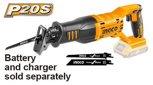 CRSLI1151 - INGCO SCIE SABRE 20V +1BATTERIE/CHARGEUR+2LAMES AU MAROC [CRSLI1151] — scie INGCO — Maroc —