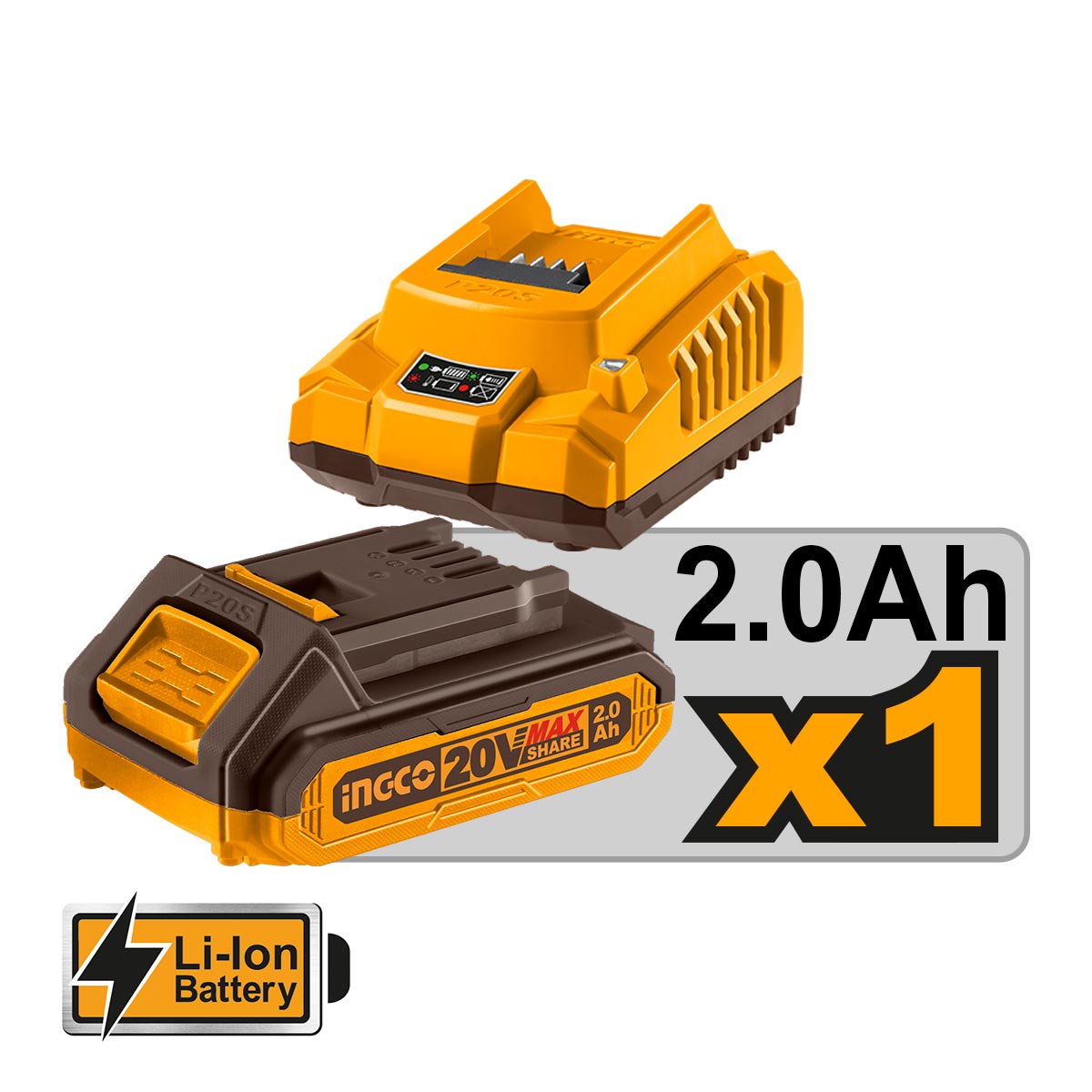 CSSLI203083 - INGCO CISAILLE DROITE 20V 1BATTERIE AU MAROC [CSSLI203083] — batterie INGCO — Maroc — — vue 2