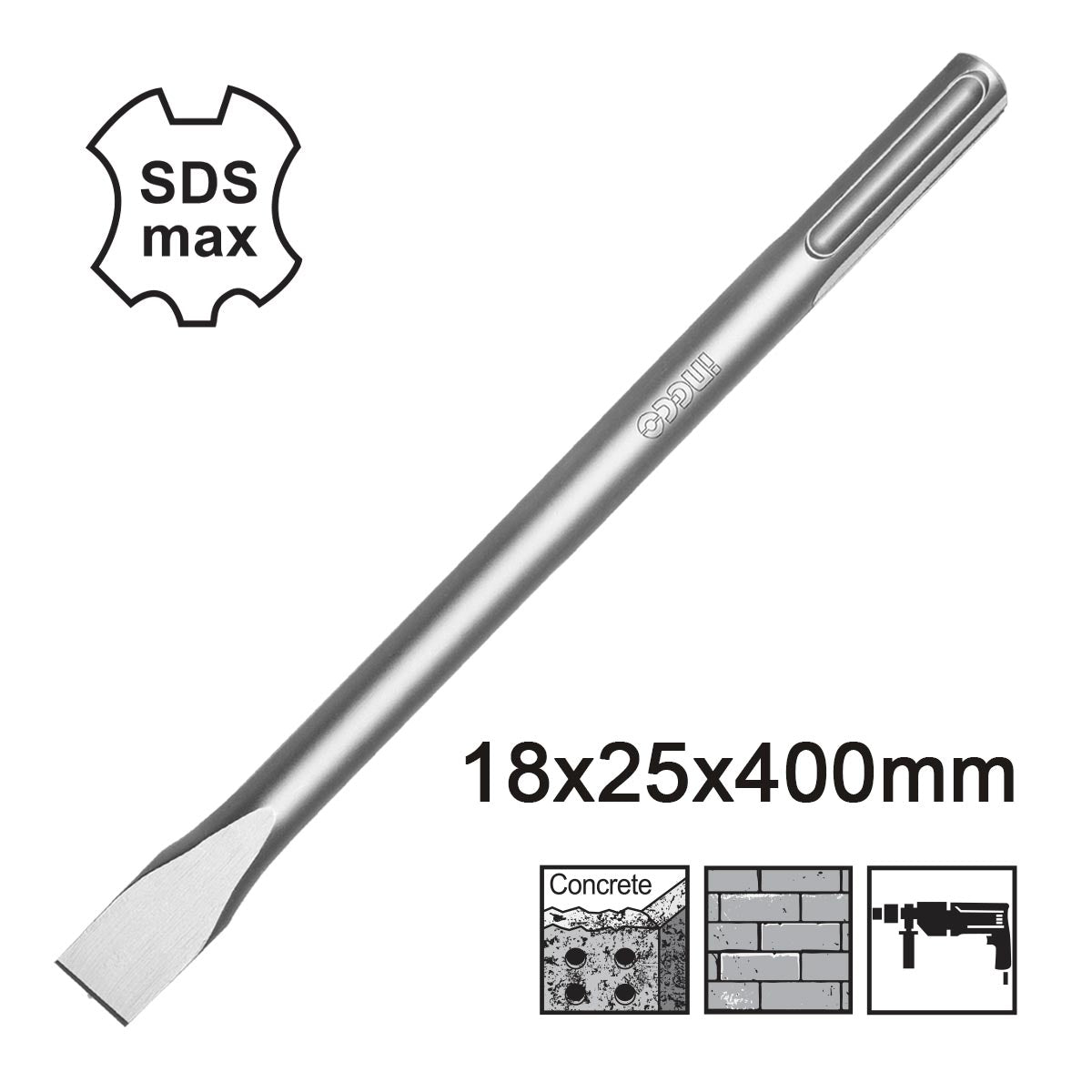 DBC0224001 - INGCO BURIN PLAT SDS MAX 400MM AU MAROC [DBC0224001] — outil INGCO — Maroc — — vue principale