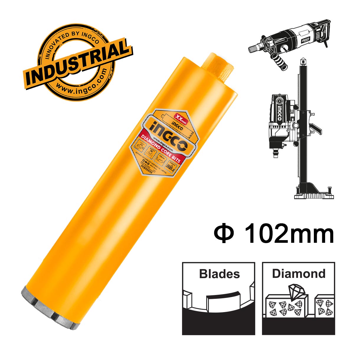 DCB581028 - INGCO FORET DIAMANT D:102MM L:450MM AU MAROC [DCB581028] — foret INGCO — Maroc — — vue principale