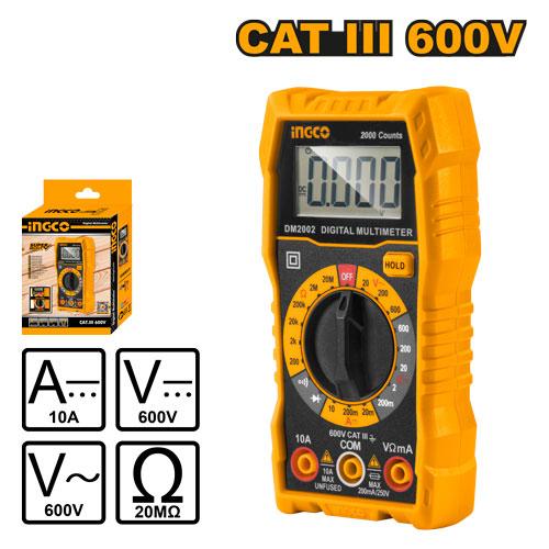 DM2002 - INGCO MULTIMETRE DIGITAL LCD CAT.III 600V AU MAROC [DM2002] — outil INGCO — Maroc —