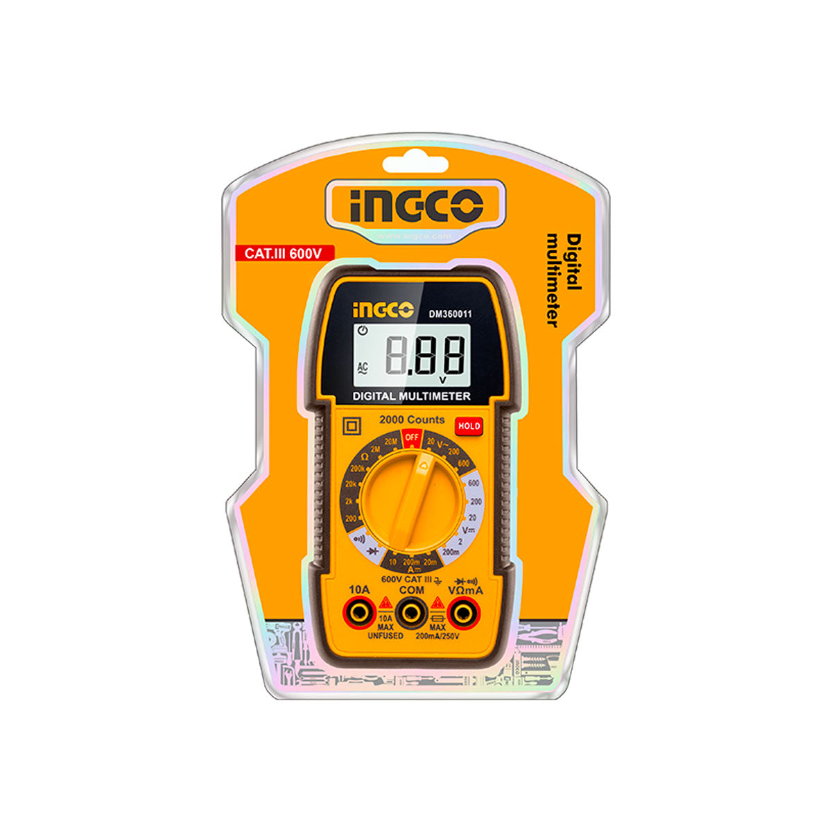 DM360011 - INGCO MULTIMÈTRE NUMÉRIQUE AU MAROC [DM360011] — outil INGCO — Maroc — — vue 3