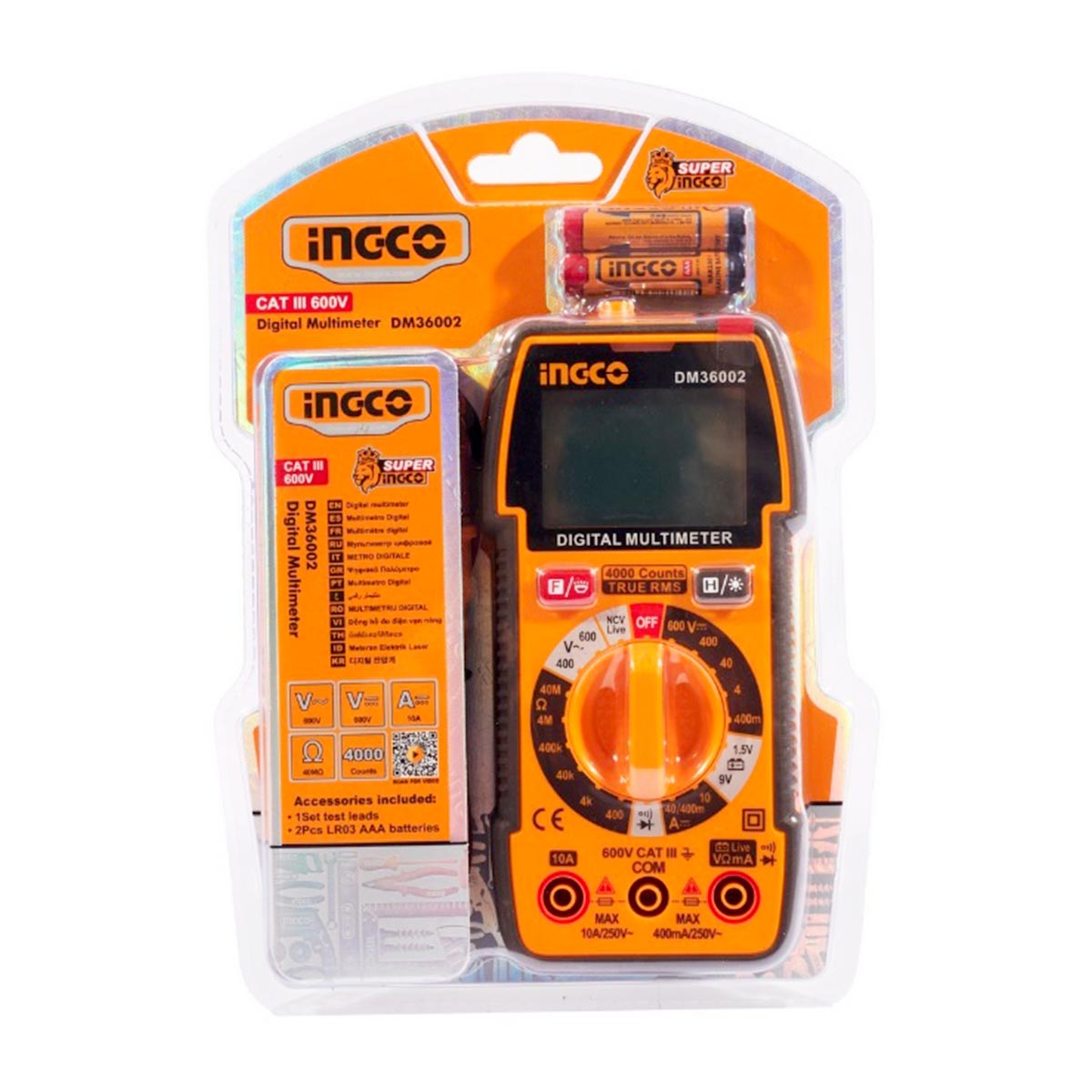 DM36002 - INGCO MULTIMETRE DIGITAL LCD 600V AC/DC AU MAROC [DM36002] — outil INGCO — Maroc — — vue 4