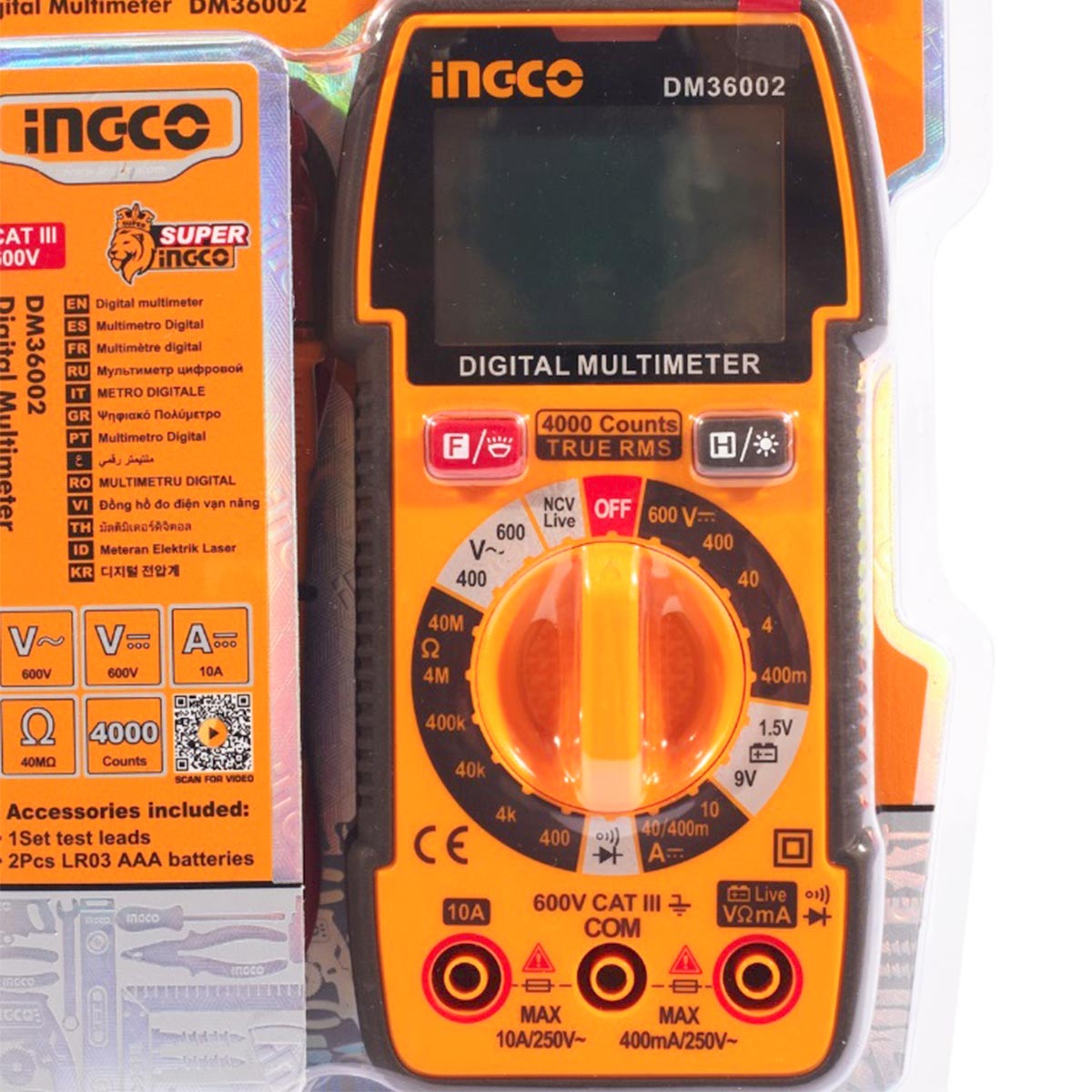 DM36002 - INGCO MULTIMETRE DIGITAL LCD 600V AC/DC AU MAROC [DM36002] — outil INGCO — Maroc — — vue 5