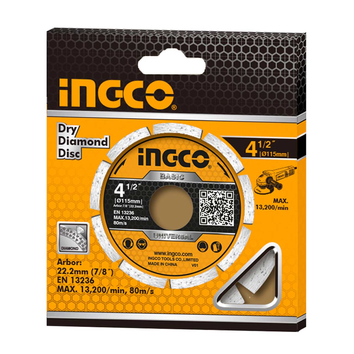 DMD0111523 - INGCO JEU DE 2 DISQUES DIAMANT 115MM SS AU MAROC [DMD0111523] — disque accessoire INGCO — Maroc — — vue 2
