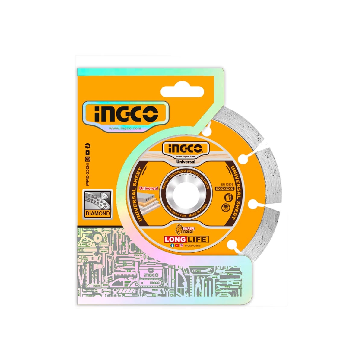 DMD011252 - INGCO DISQUE DIAMANT 125MM A EAU ET SEC AU MAROC [DMD011252] — disque accessoire INGCO — Maroc — — vue 2