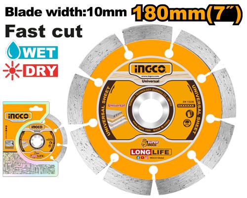 DMD011802 - INGCO DISQUE DIAMAND 180MM AU MAROC [DMD011802] — disque accessoire INGCO — Maroc —