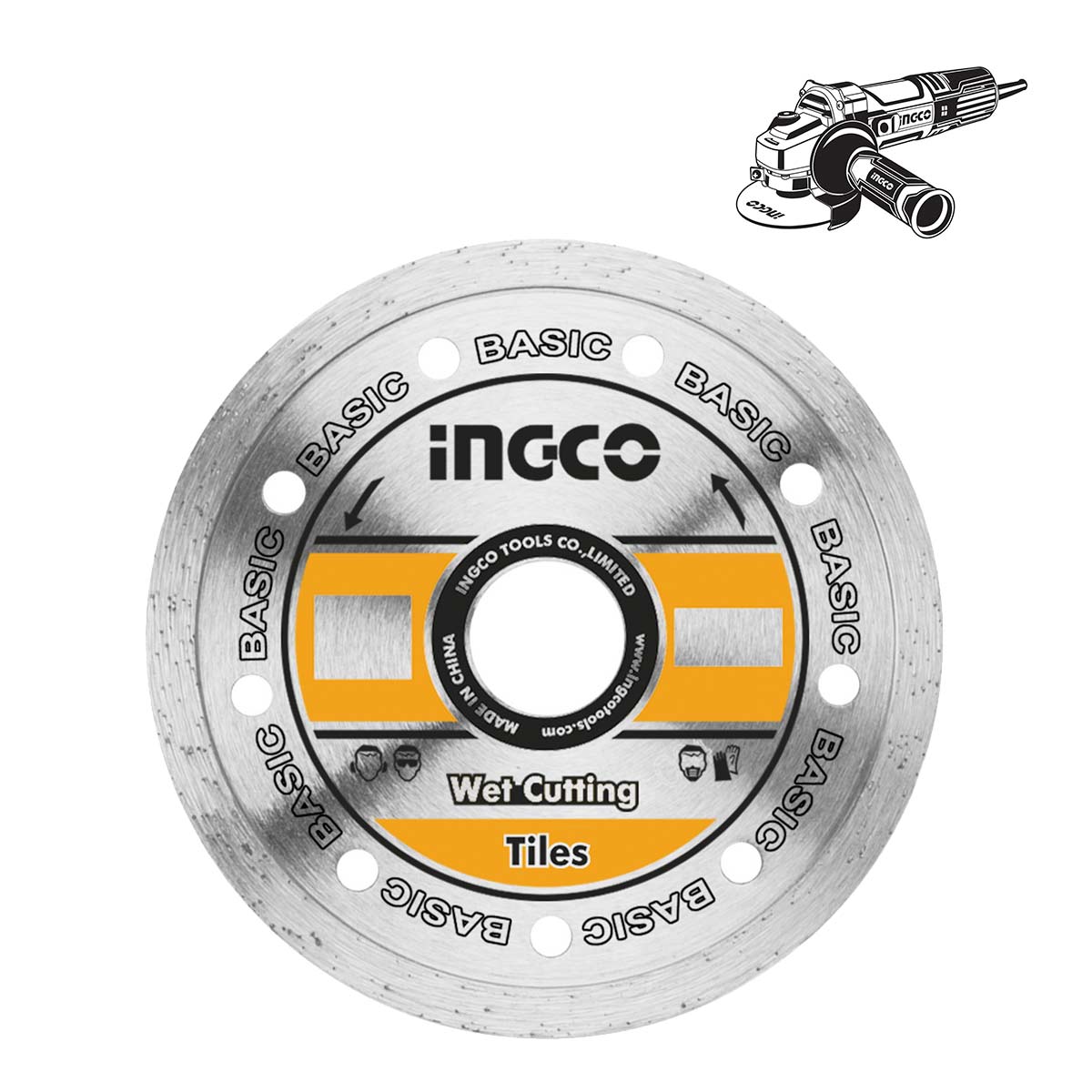 DMD021152 - INGCO DISQUE DIAMANT A EAU 115MM AU MAROC [DMD021152] — disque accessoire INGCO — Maroc — — vue principale