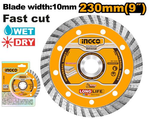 DMD032302 - INGCO DISQUE DIAMAND TURBO 230*22,2 AU MAROC [DMD032302] — disque accessoire INGCO — Maroc —