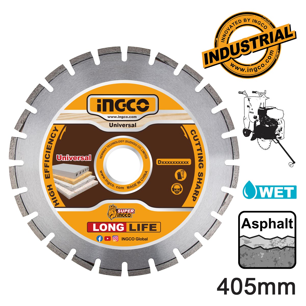 DMD064051 - INGCO DISQUE DIAMAND POUR ASPHALT 405MM AU MAROC [DMD064051] — disque accessoire INGCO — Maroc — — vue principale