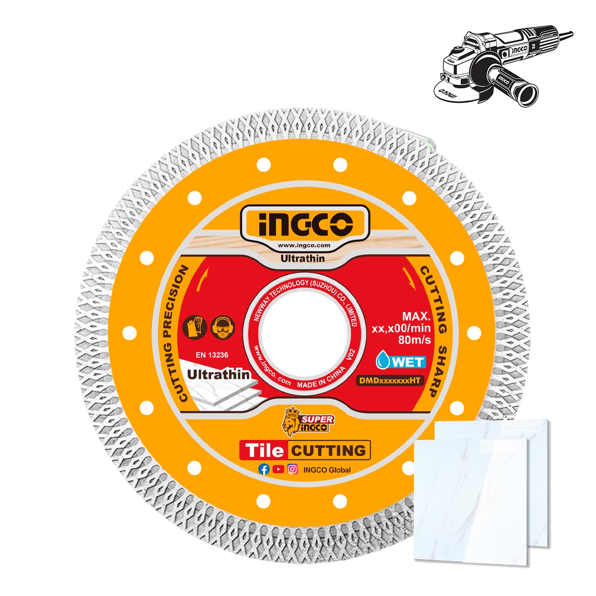 DMD081251HT - INGCO DISQUE DIAMANT ULTRA FIN 125MM CARRELAGE AU MAROC [DMD081251HT] — disque accessoire INGCO — Maroc — — vue principale