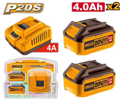 FBCPK1424 - INGCO PACK 2 BATTERIE + CHARGEUR 4Ah AU MAROC [FBCPK1424] — batterie INGCO — Maroc —