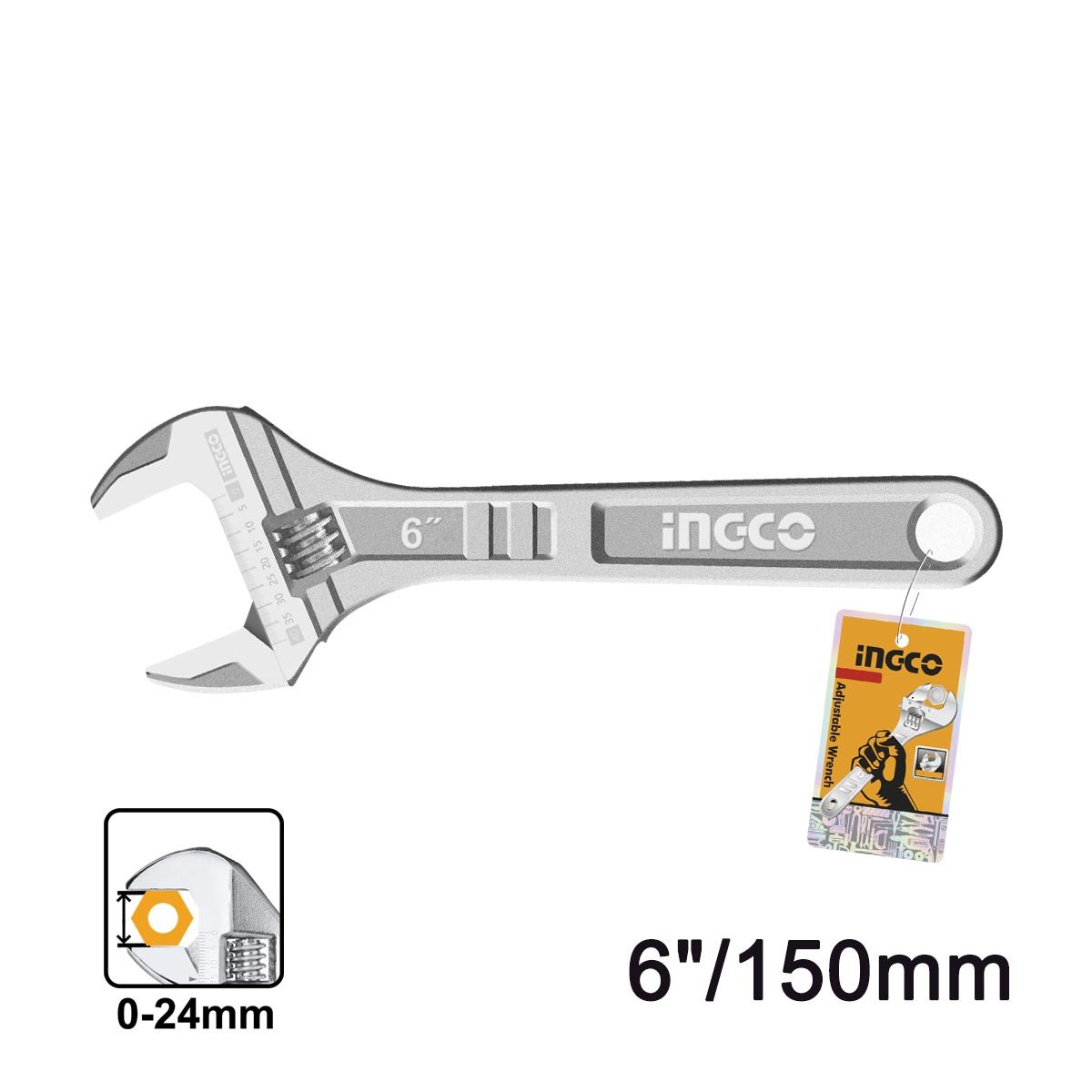 HADW131062 - INGCO CLE A MOLETTE 150MM AU MAROC [HADW131062] — clé douille INGCO — Maroc — — vue principale