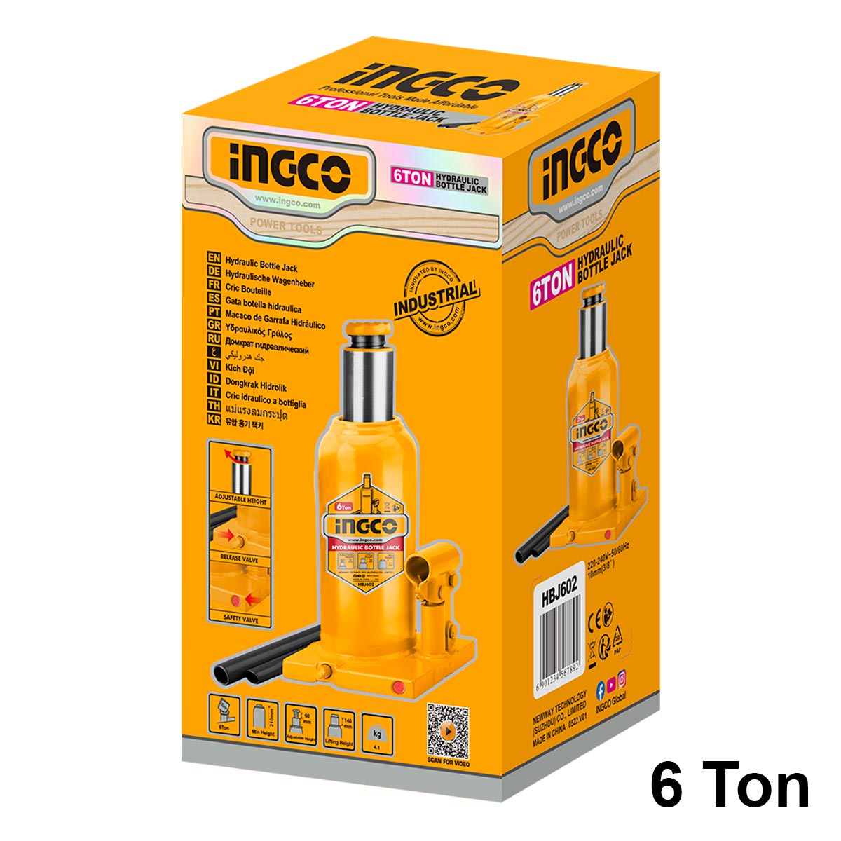 HBJ602 - INGCO CRIC BOUTEILLE HYDRAULIQUE 6 TONNES AU MAROC [HBJ602] — outil INGCO — Maroc — — vue 2