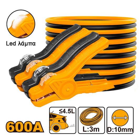 HBTCP6008L - INGCO CABLE DE DEMARRAGE 600A AVEC TEMOIN LED AU MAROC [HBTCP6008L] — outil INGCO — Maroc — — vue principale